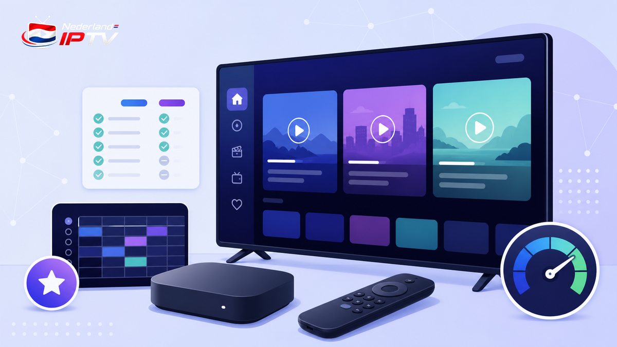 Beste IPTV app voor Android en Google TV met tv, mediabox, afstandsbediening, EPG en vergelijking