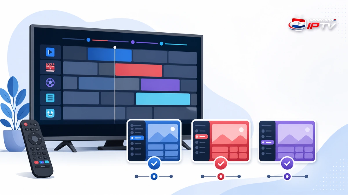 Beste IPTV app voor EPG vergeleken met tijdlijn, zenders en programmagids