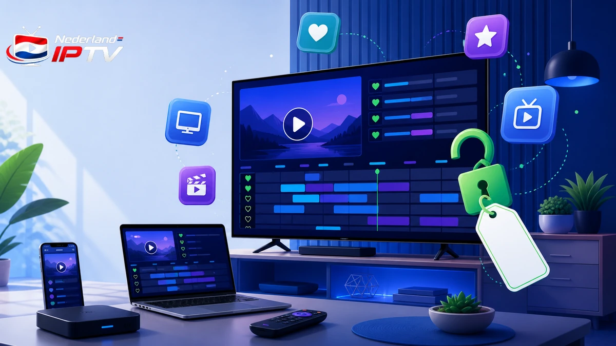Gratis IPTV apps vergeleken op televisie, laptop en telefoon