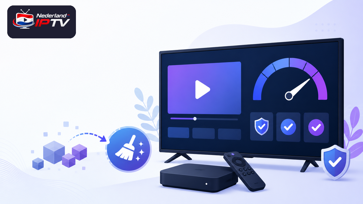 IPTV app cache legen op Smart TV en Android met opslagmeter, snelle app en veilige herstelstappen