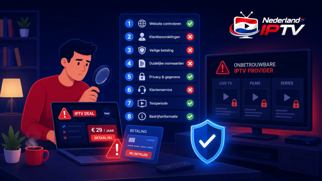 IPTV oplichting herkennen aan 8 signalen van een onbetrouwbare aanbieder