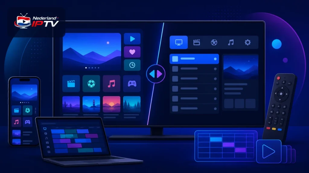 IPTV Smarters vs TiviMate vergeleken op televisie, telefoon en laptop
