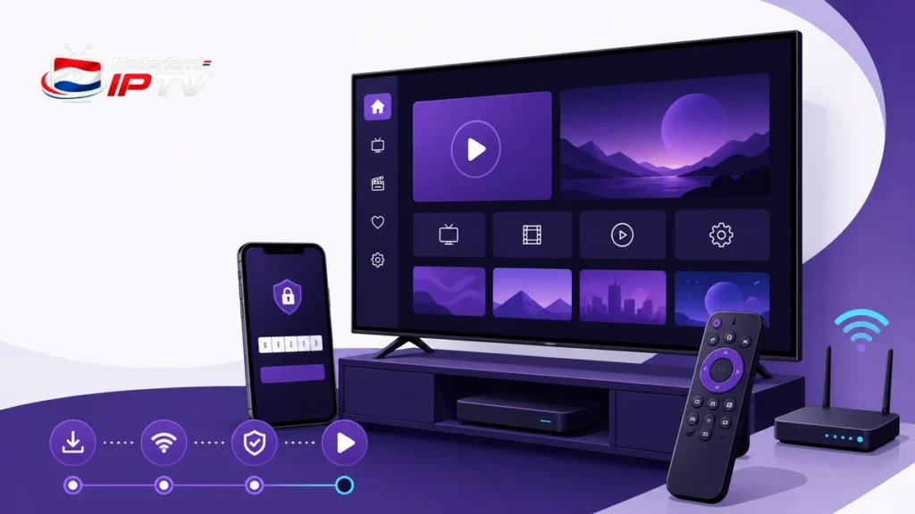 Purple Player installeren en activeren op televisie en smartphone