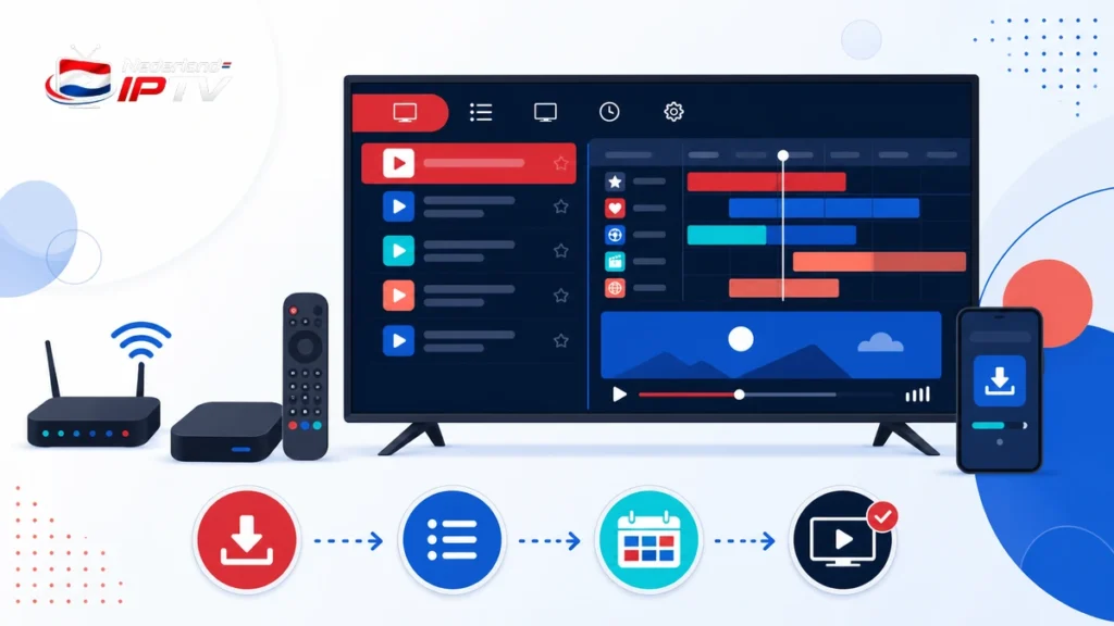 Televizo installeren op Android TV met playlist, EPG, afstandsbediening en netwerkcontrole